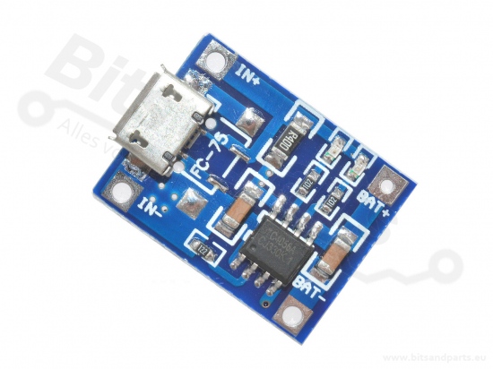 Charger for LiIon/LiPoly batteries MicroUSB TP4056